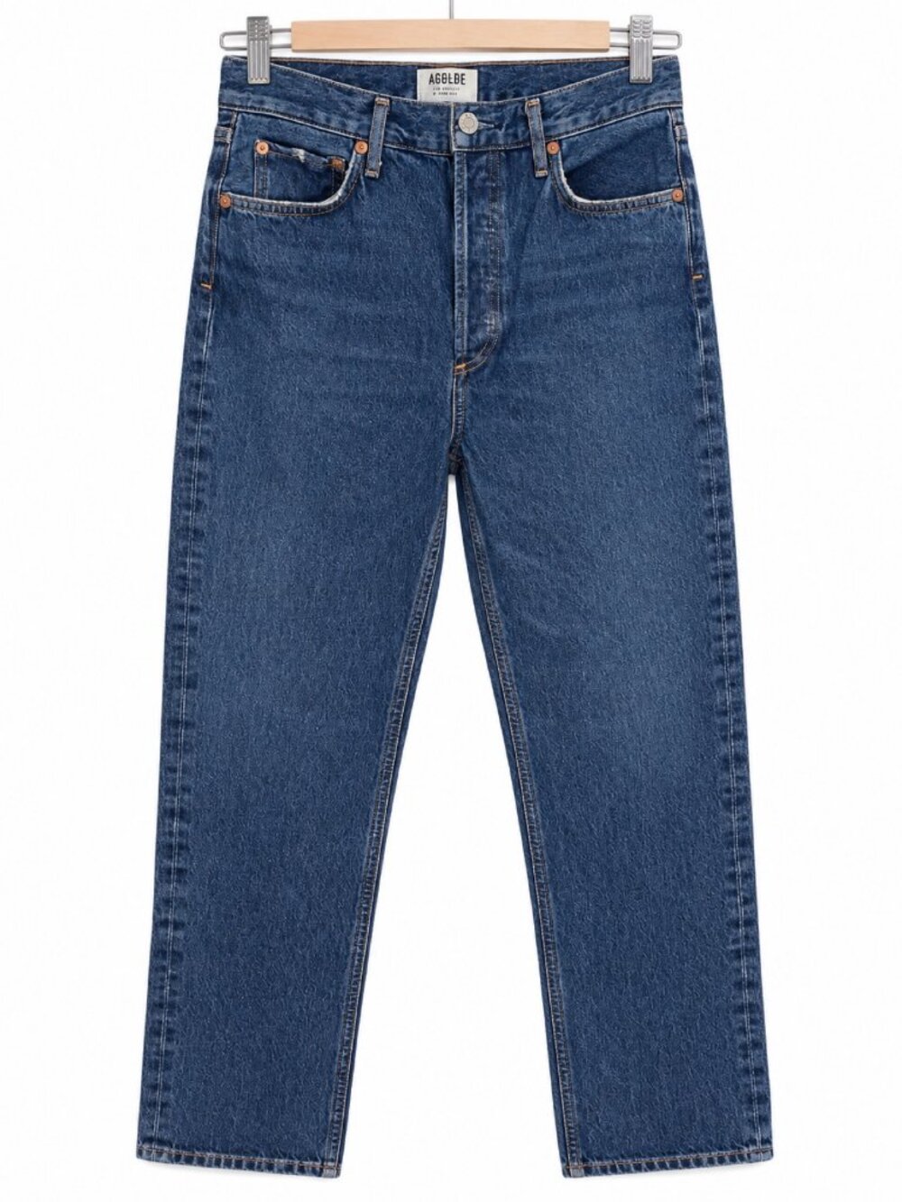 AGOLDE Riley High Rise Straight Crop Jeans Button Fly — Size 26